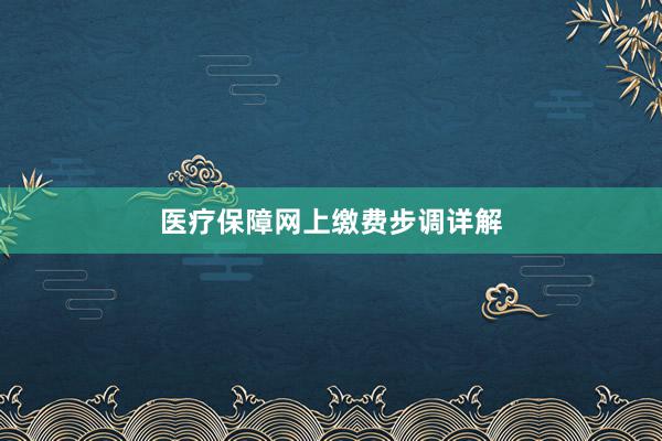 医疗保障网上缴费步调详解